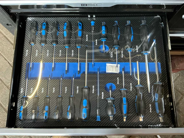 Kwtools gevulde gereedschapswagen nieuw in doos - afbeelding 2 van  17