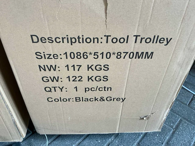 Kwtools gevulde gereedschapswagen nieuw in doos - afbeelding 9 van  17
