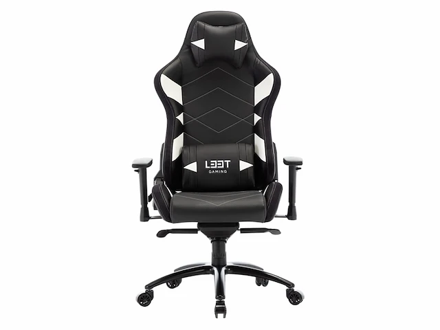 L33t gaming - elite v4 gaming chair - ergonomisch - pu leer - wit - afbeelding 1 van  4