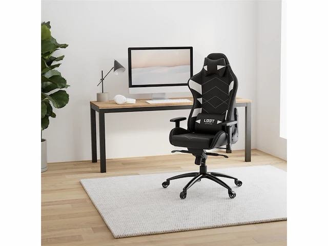 L33t gaming - elite v4 gaming chair - ergonomisch - pu leer - wit - afbeelding 3 van  4