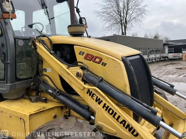 Laadgraafcombinatie new holland, b80b-ss, geel, bouwjaar 2017 - afbeelding 2 van  35