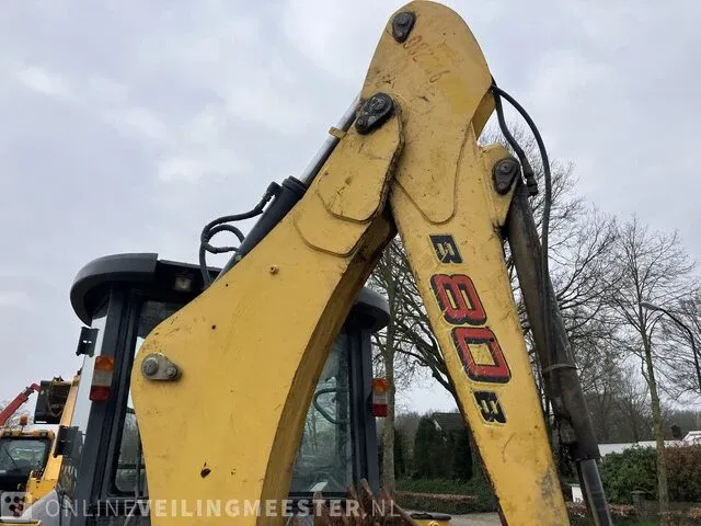 Laadgraafcombinatie new holland, b80b-ss, geel, bouwjaar 2017 - afbeelding 10 van  35