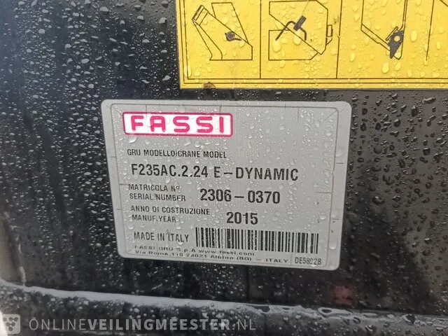 Laadkraan fassi, f235c 2.24e dynamic, bouwjaar 2015 - afbeelding 3 van  33