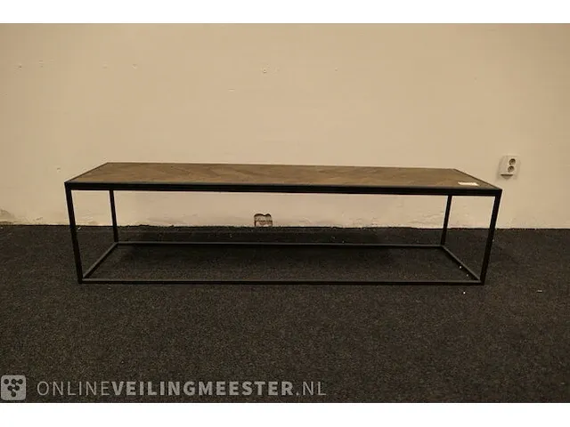 Laag tv meubel visgraat ingelegd - afbeelding 1 van  8
