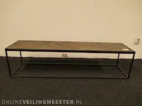 Laag tv meubel visgraat ingelegd - afbeelding 2 van  8