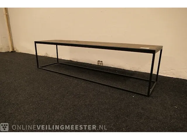 Laag tv meubel visgraat ingelegd - afbeelding 3 van  8