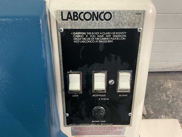 Labconco chemical carcinogen glove box - afbeelding 8 van  9
