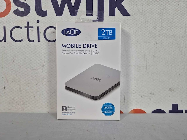 Lacie mobile drive (2022) - externe harde schijf - 2 tb - zilver - afbeelding 2 van  2