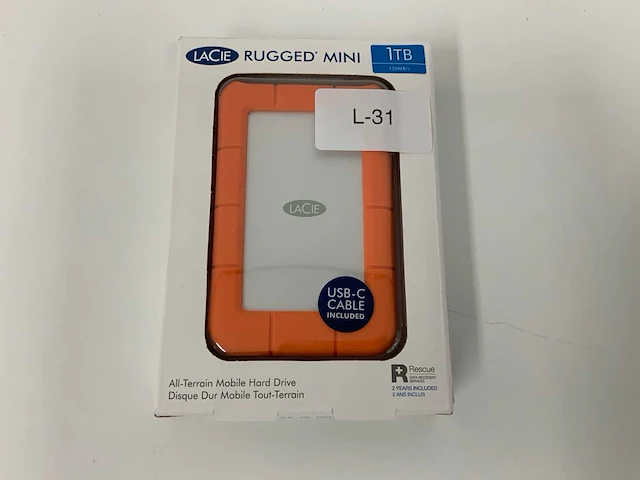 Lacie rugged mini 2tb externe harde schijf usb 3.2 - afbeelding 1 van  2