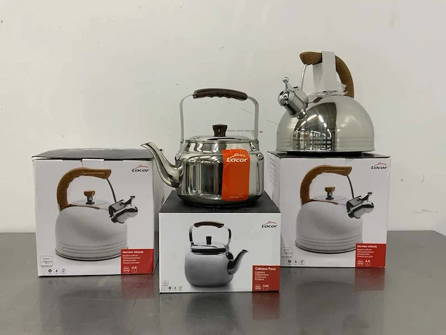 Lacor - koffiepot en 2x fluitketel - afbeelding 1 van  3