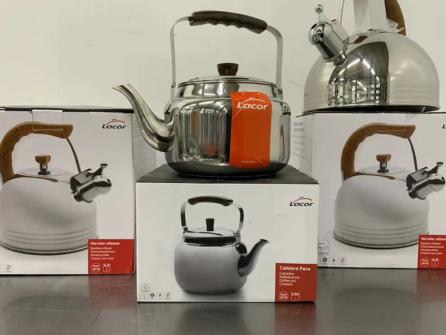Lacor - koffiepot en 2x fluitketel - afbeelding 2 van  3