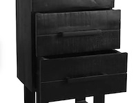 Ladenkastje, zwart mangohout, zwart metalen onderstel - afbeelding 2 van  5