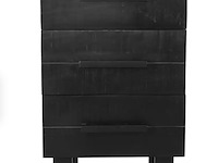 Ladenkastje, zwart mangohout, zwart metalen onderstel - afbeelding 3 van  5