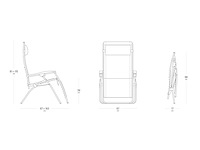 Lafuma rsxa clip model 2025 relaxstoel verstelbaar inklapbaar zero gravity graphite - afbeelding 3 van  5