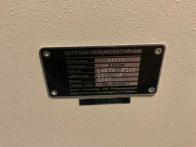 Lampertz dis data safe kluis - afbeelding 3 van  4