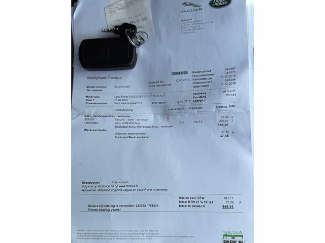 Land rover discovery 2.7 tdv6 hse origineel nederlands nap 06-xj-hf - afbeelding 22 van  44