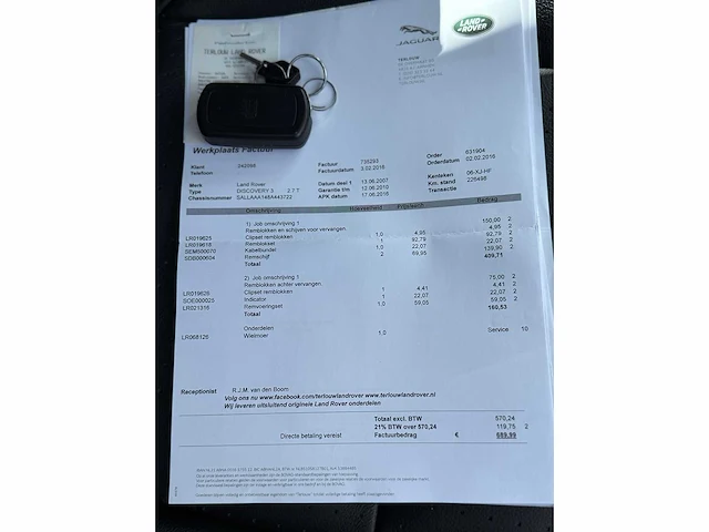 Land rover discovery 2.7 tdv6 hse origineel nederlands nap 06-xj-hf - afbeelding 35 van  44