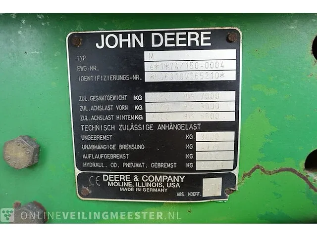 Landbouw tractor met voorlader john deere, 6010 se, bouwjaar 2001 - afbeelding 43 van  51