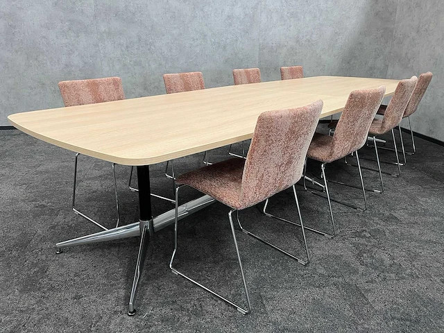 Lande - 8 persoons design conferentieset 370x120 - afbeelding 1 van  26