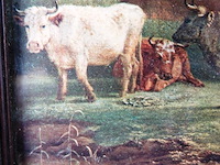 Landelijk tafereel in houten lijst - afbeelding 4 van  5