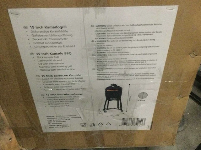 Landmann - kamado s 15 inch. - kamado houtskool bbq 15 inch. - afbeelding 2 van  4