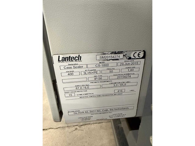 Lantech - 2015 - cs-1000 - case sealer - afbeelding 5 van  5