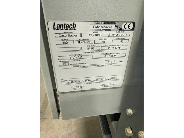 Lantech - 2015 - cs-1000 - case sealer - afbeelding 5 van  5