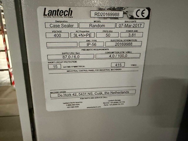 Lantech - 2017 - random - dozensluitmachine - afbeelding 4 van  4
