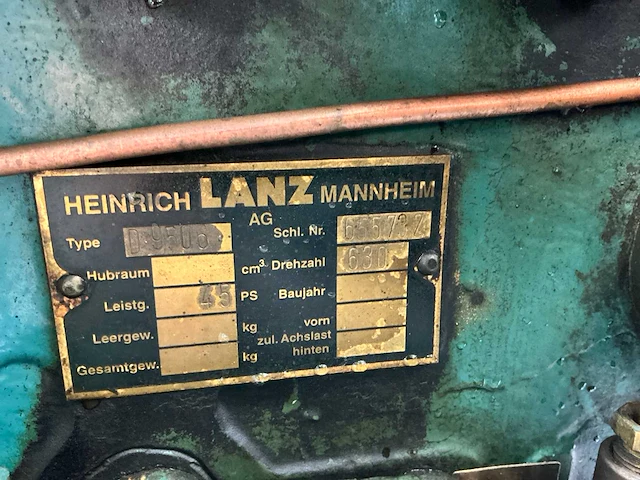 Lanz bulldog 9506 oldtimer tractor - afbeelding 9 van  32