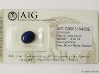 Lapis lazuli 3.66ct aig certified - afbeelding 1 van  4