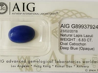 Lapis lazuli 6.83ct aig certified - afbeelding 1 van  3