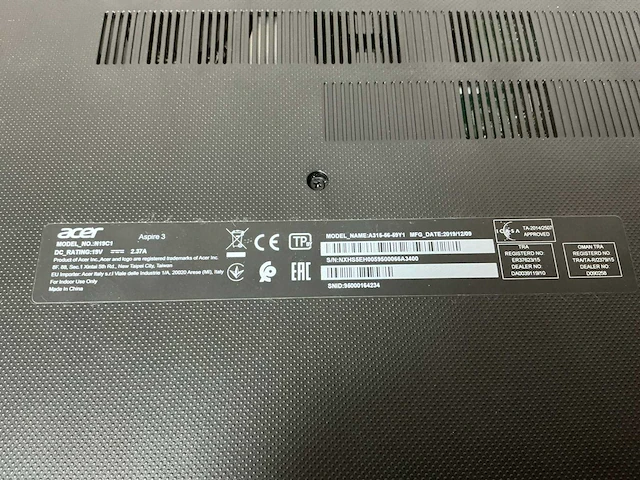 Laptop - acer - aspire a315-56 - afbeelding 7 van  7
