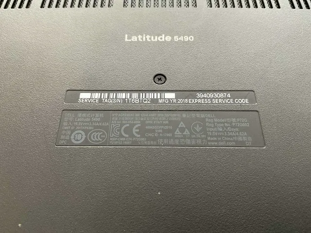 Laptop - dell - latitude 5490 - afbeelding 6 van  6