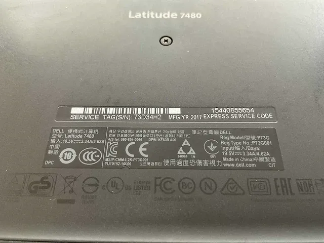 Laptop - dell - latitude 7480 - afbeelding 7 van  7