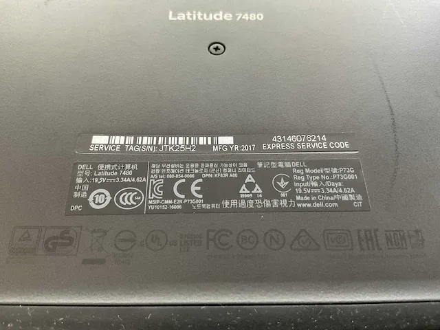 Laptop - dell - latitude 7480 - afbeelding 7 van  7
