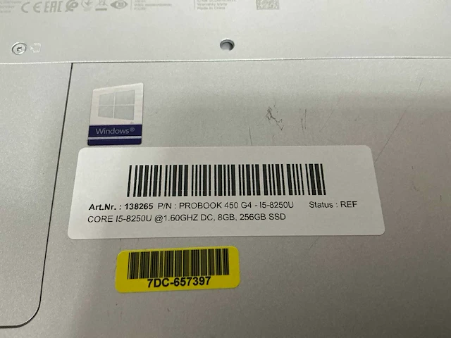 Laptop - hp - probook 450 g4 - i5-8250u - afbeelding 7 van  7