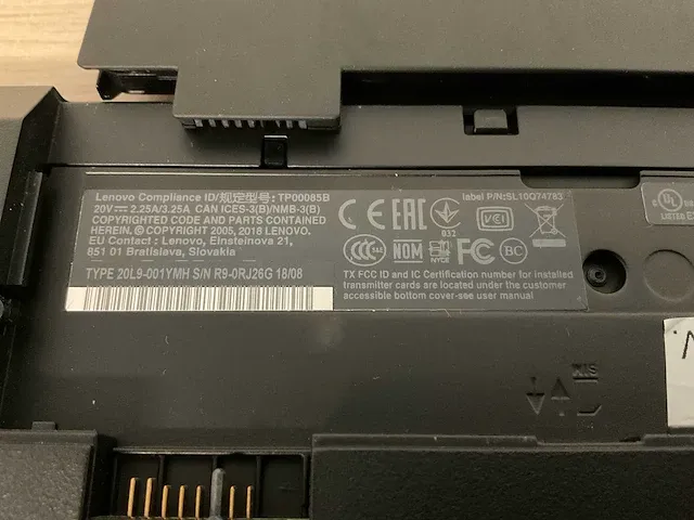 Laptop - lenovo - 20l9001ymh - afbeelding 7 van  8