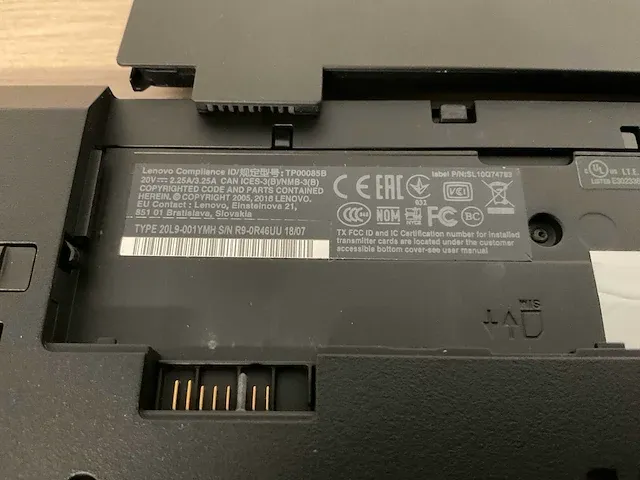Laptop - lenovo - 20l9001ymh - afbeelding 7 van  8