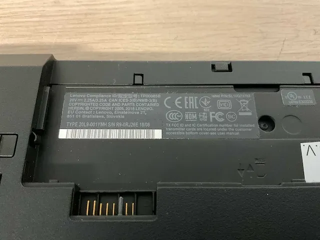 Laptop - lenovo - 20l9001ymh - afbeelding 7 van  8