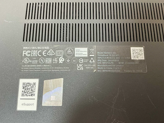 Laptop - lenovo - 21a4 - afbeelding 8 van  8