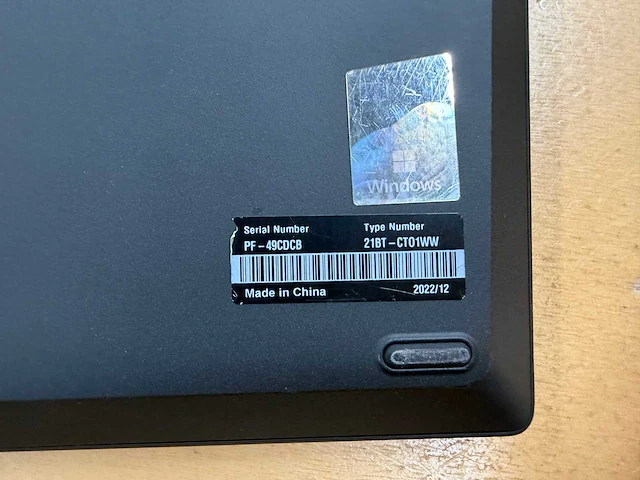 Laptop - lenovo - 21btcto1ww - afbeelding 9 van  9
