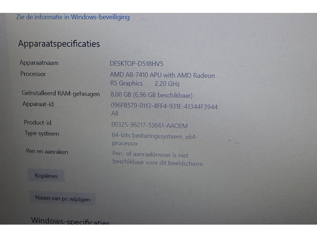 Laptop acer aspire es 15. amd quad core a8-7410 processor. 8 gb ddr3 geheugen en 256 gb ssd harde schijf - afbeelding 2 van  3