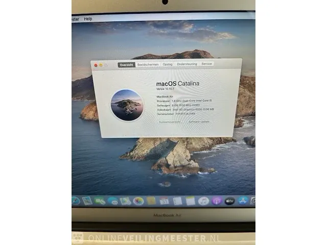 Laptop apple, macbook air 13-inch, zilver - afbeelding 5 van  7