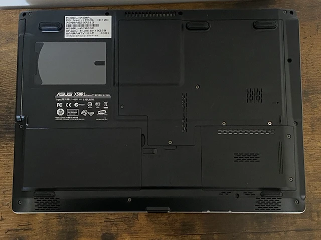 Laptop, asus, x50rl, zwart - afbeelding 2 van  6