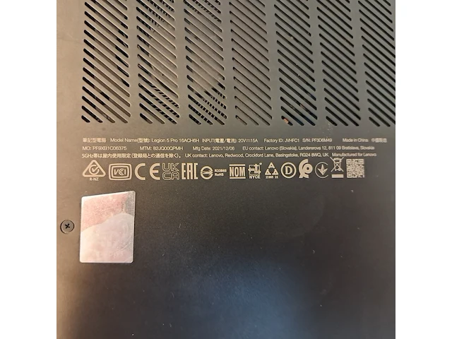 Laptop, lenovo, legion 5 pro 16ach6h, 2021 - afbeelding 8 van  8