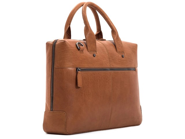 Laptop tas, plevier, basalt, cognac - afbeelding 3 van  7