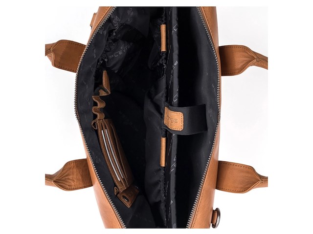 Laptop tas, plevier, basalt, cognac - afbeelding 6 van  7