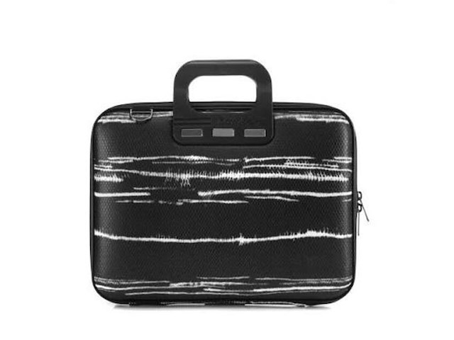 Laptoptas bombata, black&white - afbeelding 1 van  2