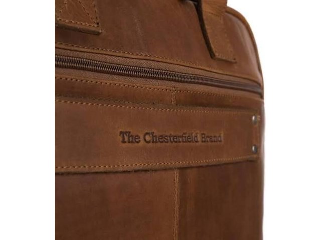 Laptoptas chesterfield, calvi, cognac - afbeelding 4 van  5