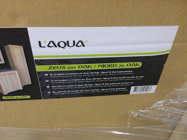 L'aqua - njord 75 - hoge badkamerkast - afbeelding 2 van  3